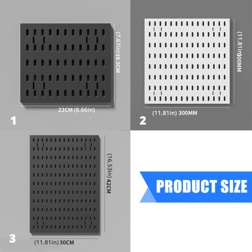 Practical Pegboard Hooks And Shelving Unit For Kitchen-Black 1 2