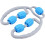 4 Wheels Foam Roller, Rolling Massager for Convenient Lightweight Muscle Relief, Blue 2