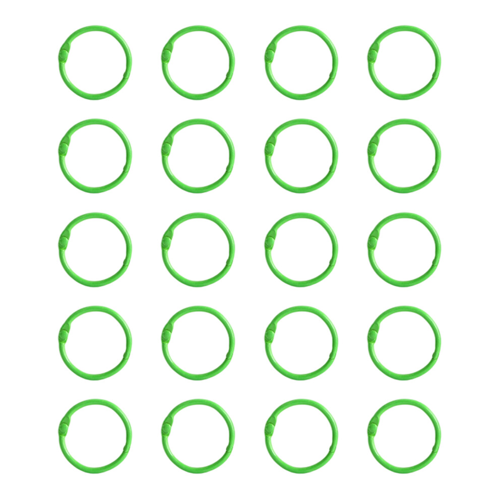 20 Pcs 25Mm Metal Binder Rings Index Card-Green Inner 25Mm 7627000451552