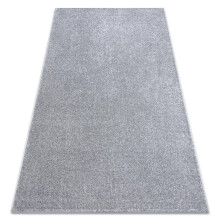 Carpet wall-to-wall SANTA FE silver 92 plain, flat, one colour 250x300 cm