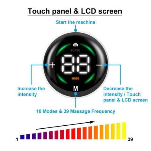 Muskel-Elektrostimulator – Bauchgurt – LCD-Bildschirm – 10 Modi – 39 Stufen 2
