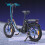 Bicicleta elétrica Fafrees F20 16AH 36V 80KM 250W quadro roda de alumínio de 20 polegadas 20" preta 2