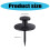 30Pcs I Shape Metal Push Pins Decorative Thumbtacks Flat-Black 4