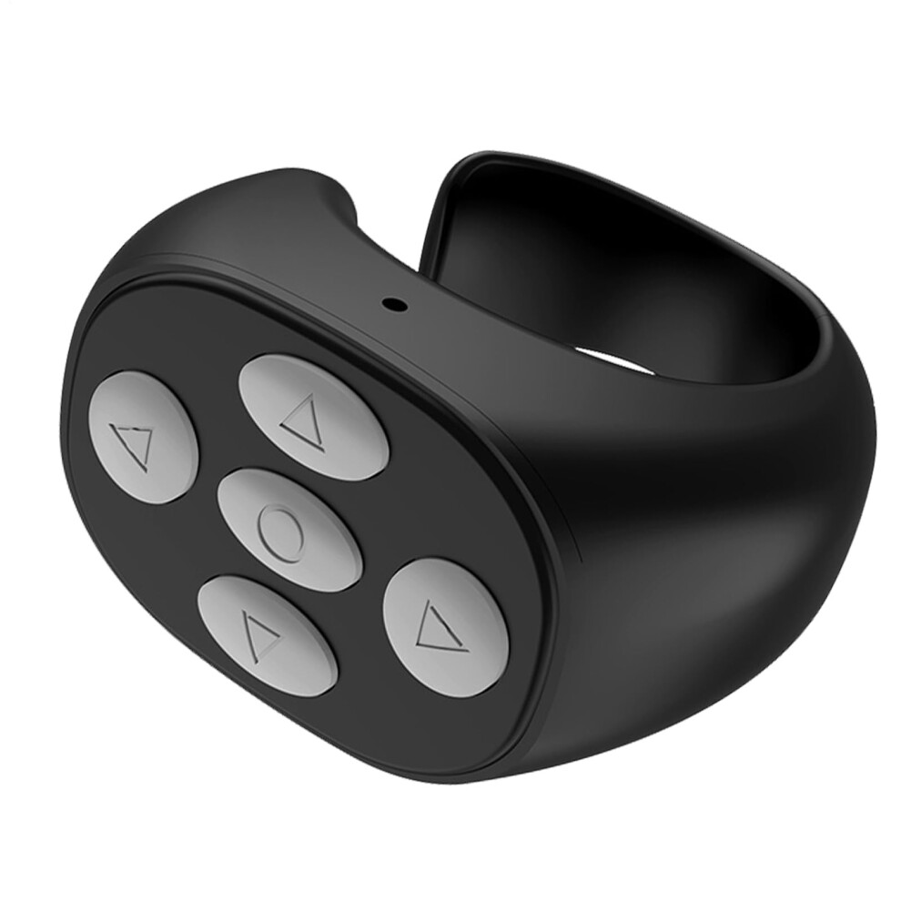 Scrolling Ring, Camera Shutter Remote Page Turner Clicker For Phones, Scroller Ring For Reading Ebook, Taking Pictures, Social Media, Videos Black 9001264121969