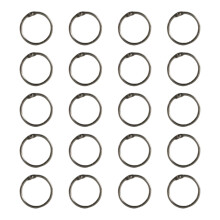 20 Pcs Metal Bookbinding Rings 25mm Binder-Black gun Inner 25mm
