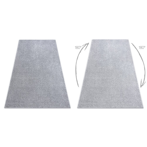 Carpet wall-to-wall SANTA FE silver 92 plain, flat, one colour 300x450 cm 1