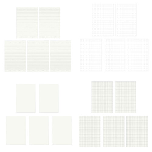 Carnet à reliure filetée, 60 pages, non-30 pages carrées 2