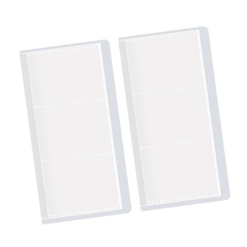 2xtransparente Einstecktasche für Aktenordner mit/ohne-2