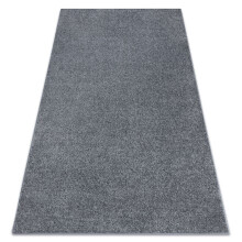 Carpet wall-to-wall SANTA FE grey 97 plain, flat, one colour 500x600 cm