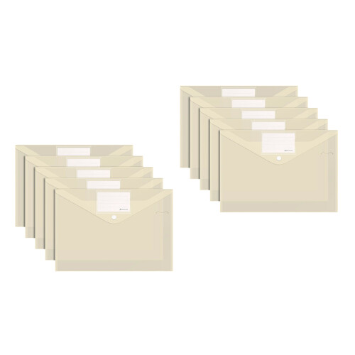 10 Pcs A4 Document Folders File Folders with-Vanilla yellow