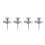 30Pieces I Shape Metal Push Pins Cork Notice Board-silver 7