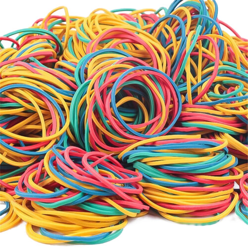 400 Colorful Rubber Rings Practical Natural Latex School Kitchen