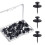 30Pcs I Shape Metal Push Pins Decorative Thumbtacks Flat-Black 1