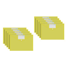 10 pièces A4 dossiers de documents dossiers-Jaune transparent