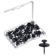 30Pcs I Shape Push Pins Metal Pushpin Notice Board Thumb-Black