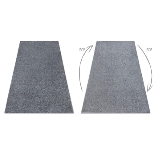 Carpet wall-to-wall  SANTA FE grey 97 plain, flat, one colour 100x250 cm 1