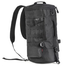 Zylindrischer Angelrucksack, Tragetasche für Angelausrüstung, Aufbewahrungstasche für Reiseausrüstung, großes Fassungsvermögen, faltbar, schwarz