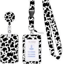 Leopard Print Card Holder with Lanyard Retractable-Style 5