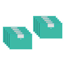10 pièces organisateur de documents clair A4-Vert transparent