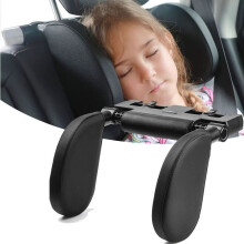 Auto-Kopfstütze – BIQIQI – Auto-Kopfstütze für Kinder – Schwarz – Memory-Schaum