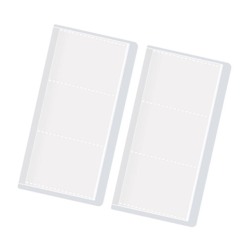 2xTransparent Insert Page File Organizer Bag with/without-2