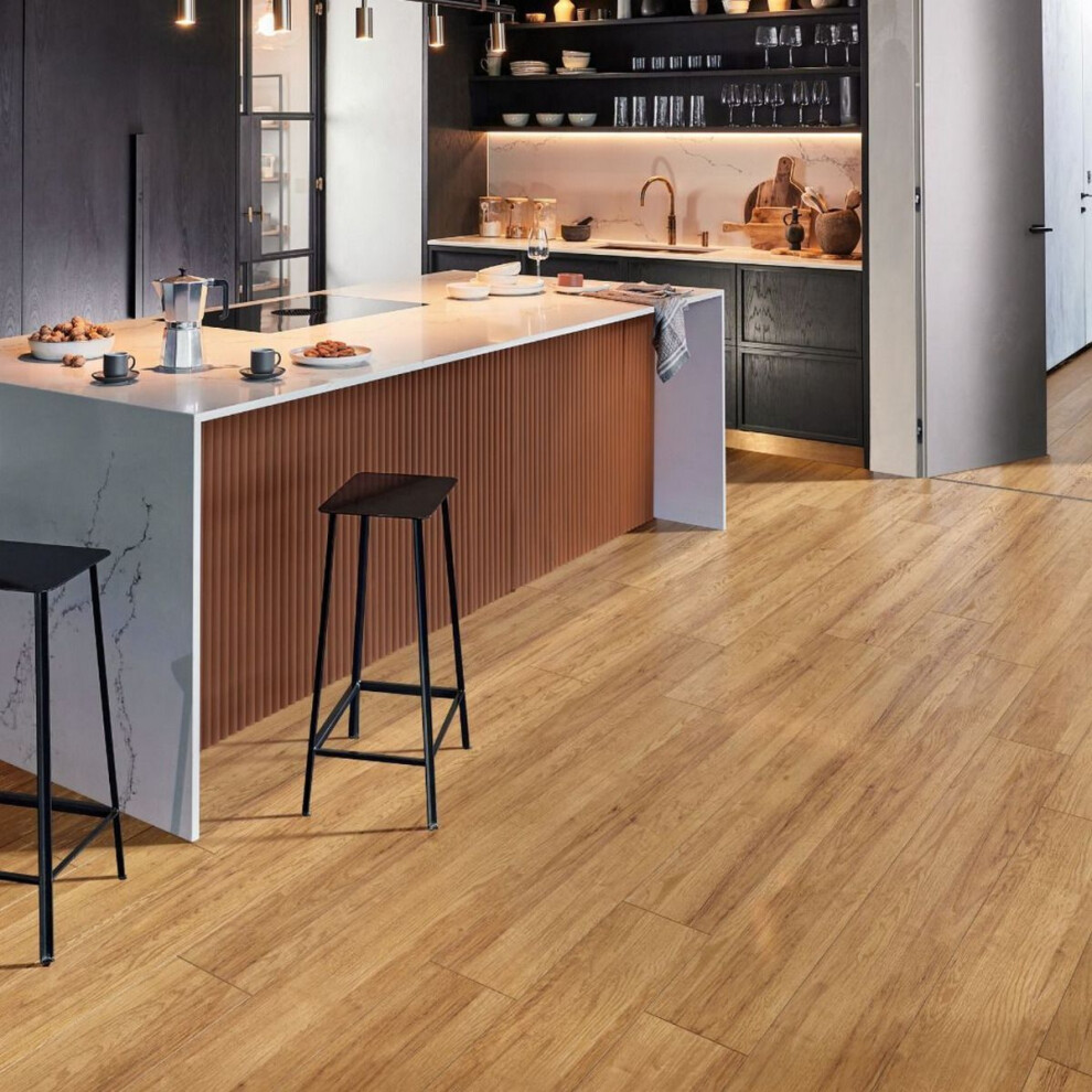 (2.166 Mâ² / Pack, Brown 34 Lacquered Brown) Chene14mm Engineered Wood Flooring 9503251444582
