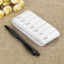 Individuell gestaltbare, weiße, gewebte Namensetiketten für Kleidung, Marker-Set, kostenloser Stift, Beschriftung -QUT