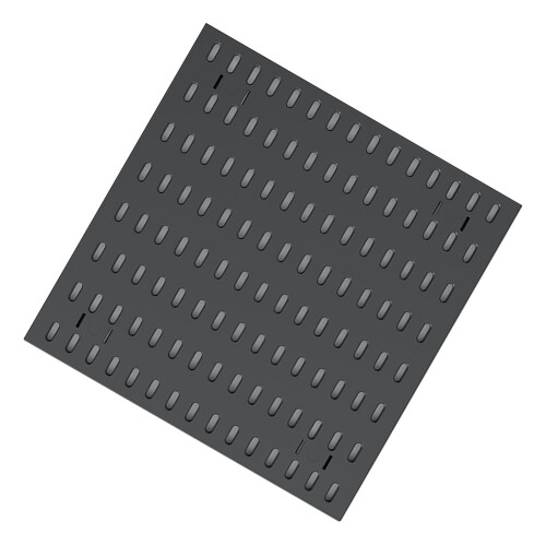 Functional PP Plastic Space Saving Wall Storage Rack-Black 2
