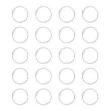 20 Pcs 25mm Metal Binder Rings Index Cards-White Inner 25mm