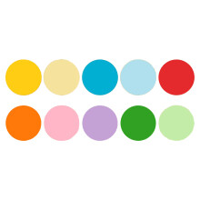 10 Sheets Colourful Paper Thick Paper-36cm round 10 colors