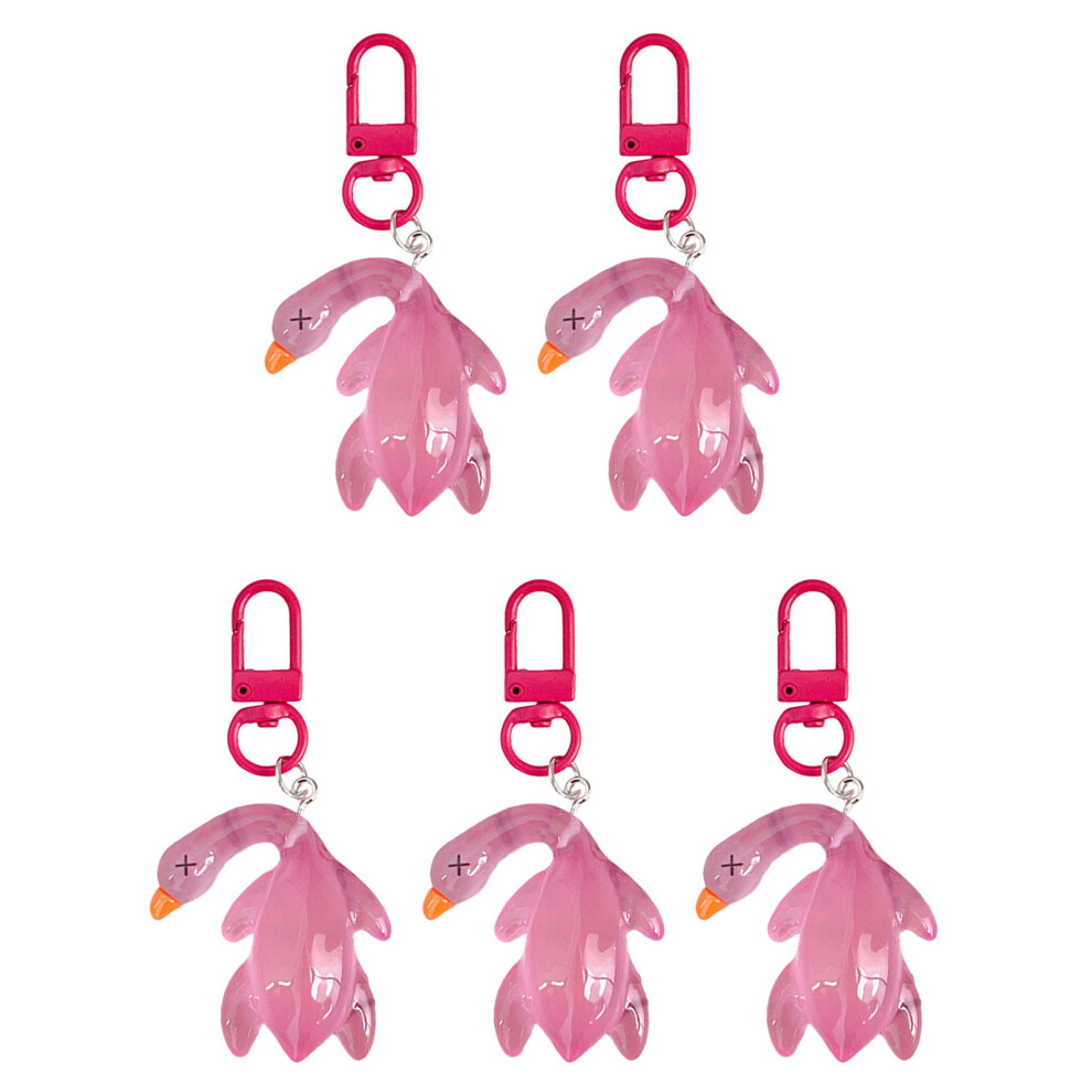 5Pcs Roast Duck Keychain Glowing Duck Keychain Key Holder-10 7627000451927