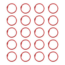 20 Pcs 25mm Metal Binder Rings Index Card Rings-Red Inner 25mm