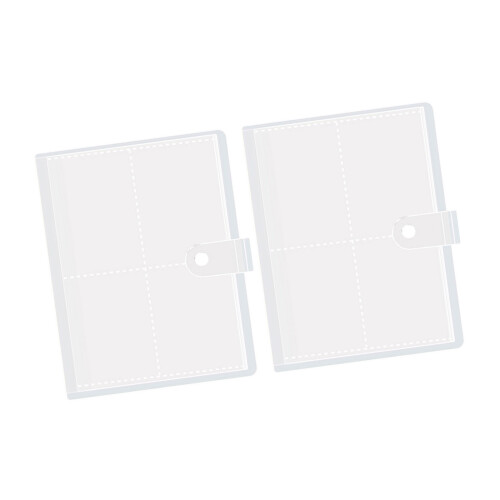 2xTransparent Insert Page Album Bag Enjoy Quick File-5