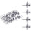 30Pcs I Shape Metal Push Pins Decorative Thumbtacks Flat-silver 1