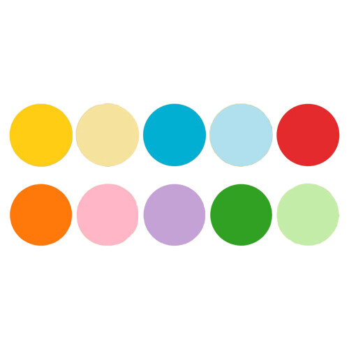 10 Sheets Round Paper Thick Paper-36cm round 10 colors