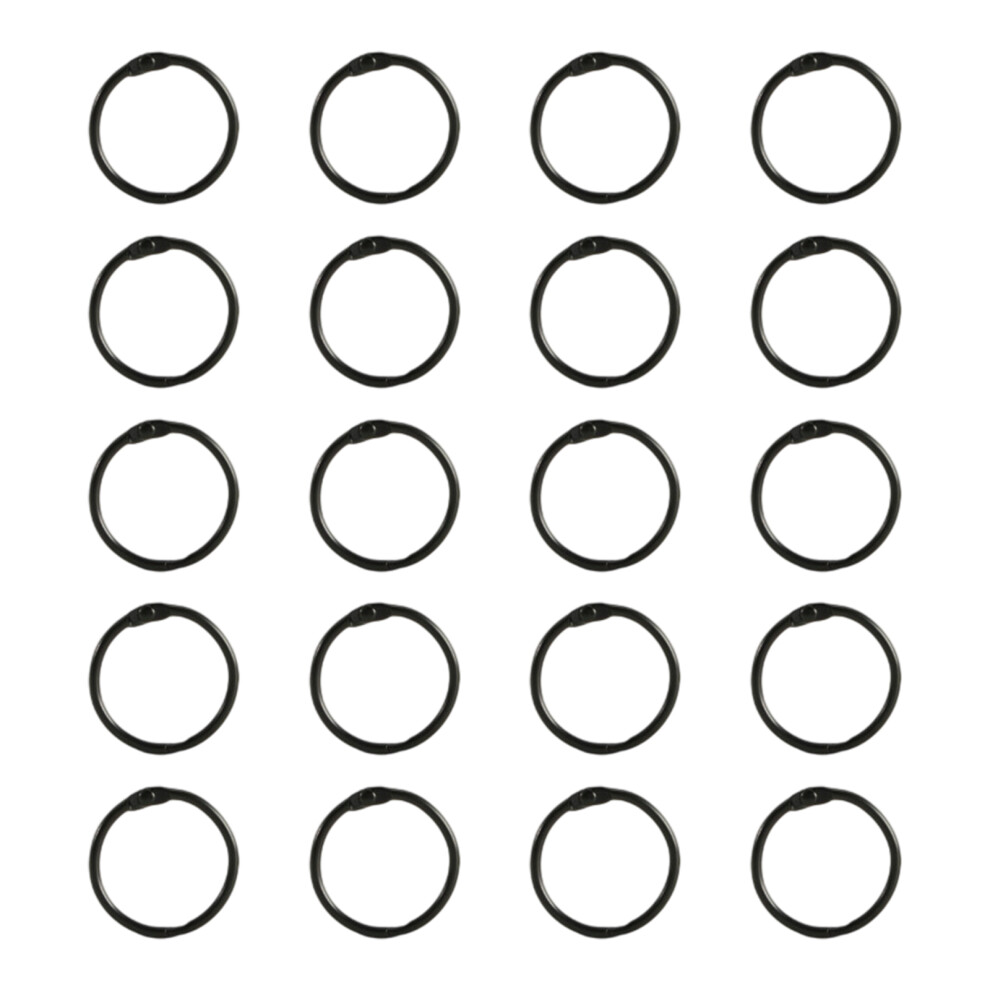 20 Pcs Bookbinding Rings 25Mm-Electrophoresis Blac Inner 25Mm 7751000497453