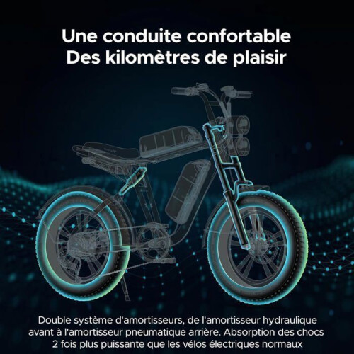 ENGWE ENGWE M20 - Bicicleta elétrica 20 polegadas - Autonomia 120 km - Bateria 48 V 26 Ah - Verde 2