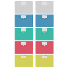Portefeuilles de documents A4, 10-Deux styles transparents