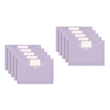 10 pièces organisateur de documents clair A4-Lilas violet