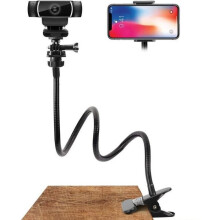 Webcam-Stativ – Minifinker – Flexibler Schwanenhals – Schwarz – Verstellbar – Tragbar