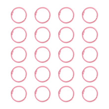 20 Pcs 25mm Metal Binder Rings Index Card Rings-Pink Inner 25mm
