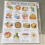 Tableau de liste d'aliments et planificateur de repas pour 4