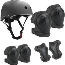 Kinderschutzset – Marke – Rollschuhlaufen, Radfahren – Verstellbarer Helm – Ellbogen- und Knieschoner