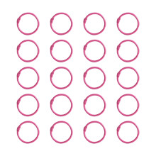 20 Pcs Metal Bookbinding Rings 25mm Binder-Rose Red Inner 25mm