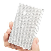 Étui pour cartes de visite en métal, organisateur de-Blanc