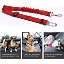 Sicherheitsgurt für Haustiere – Nicht spezifiziert – Verstellbar – Rot – Nylon – 72 cm