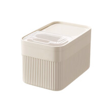 Pet Household Food Bin Sealed Freshness Large Capacity-Creamy S