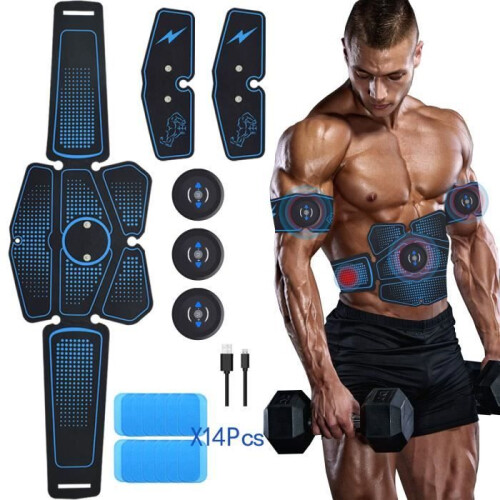 Bauchmuskelgerät, EMS-Smart-Gürtel, USB-Ladefunktion, Elektrostimulator, Muskeltraining