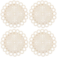 4Pcs Multipurpose Embroidery Thread Dispenser Wood Stitching-D