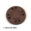 Rustproof Round Buckles for Jackets Bags Waterproof-coffee 4